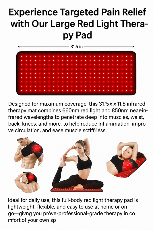 InfraGlow 360 – Wearable Red Light Recovery Mat