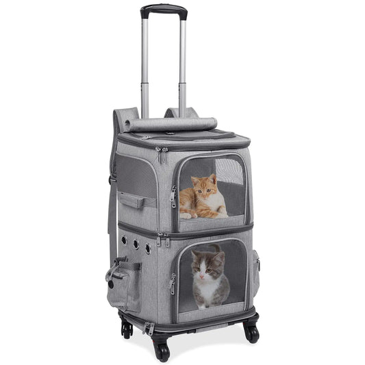 PawPorter Duo-Roll: 2-in-1 Travel Backpack for Cats & Small Dogs