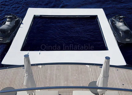 Portable Inflatable Floating Ocean Sea Swimming Pool / Protective Anti Jellyfish Pool With Netting Enclosure For Yacht