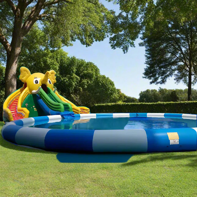 Commercial Outdoor Giant Inflatable Water Slide with Pool